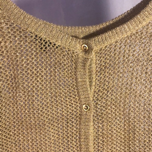 Metallic Gold Thread Cardigan - Picture 4 of 4